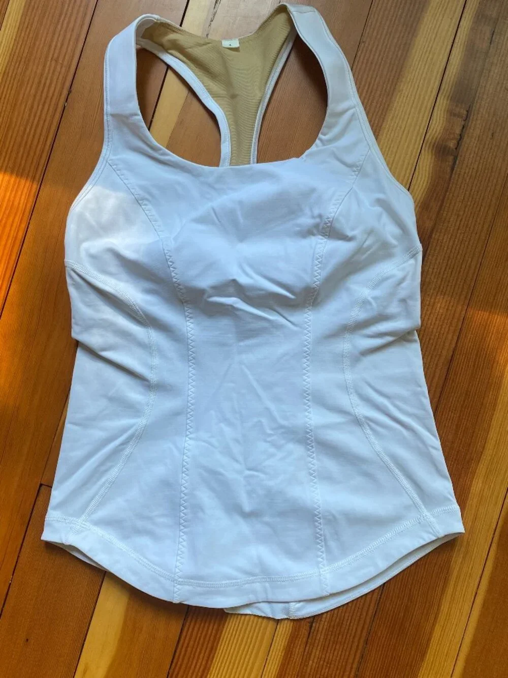 Lululuemon White Racerback Tank - Size 4